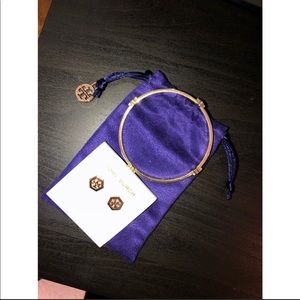 Tory Burch Bracelet & Stud Earrings